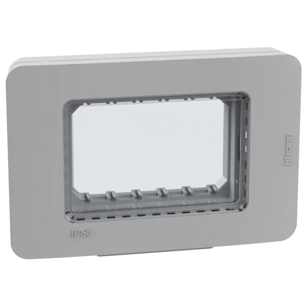 Placca IP55 3 Moduli 28603G | Bticino MatixGo Grigia