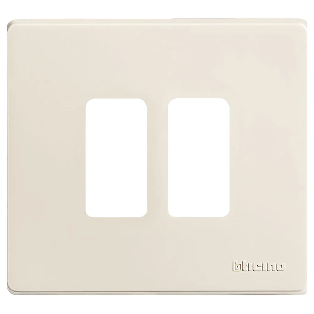 Bticino Magic Placca 2 Posti Resina per Scatola Rotonda 500/2/R