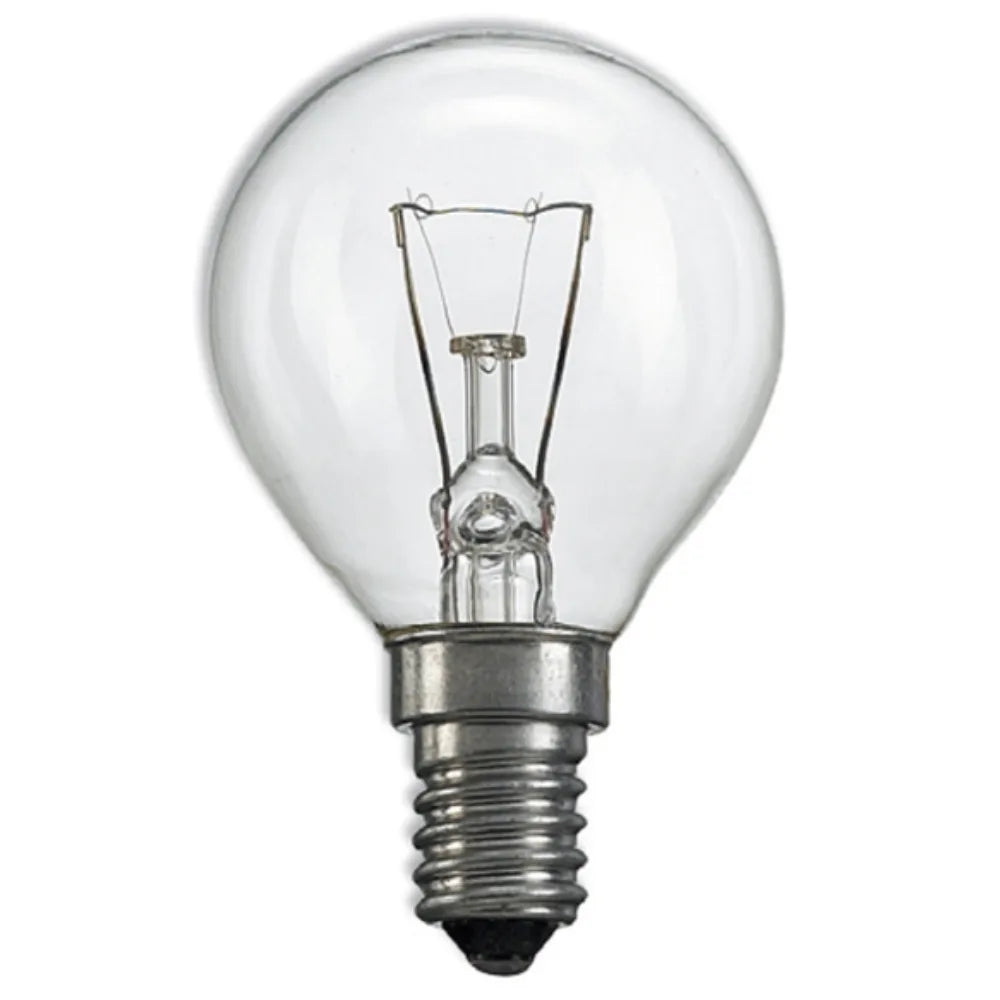 Lampadina per forno sfera E14 40W  45x72 Resistenza 300° Gradi