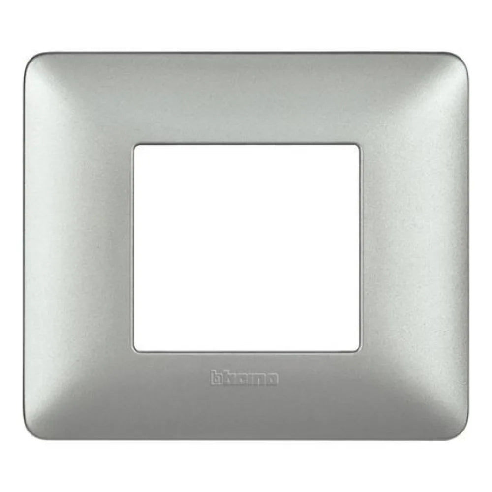 Bticino Matix Placca 2 moduli Argento AM4802MSL